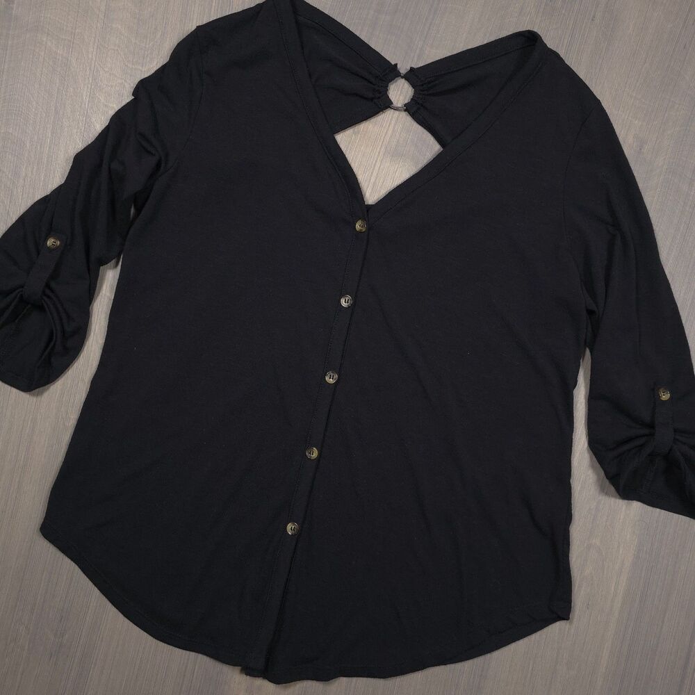 Black No Boundaries Button Up Blouse